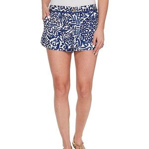 Lilly Pulitzer Adie Shorts Indigo Home Slice Size 10